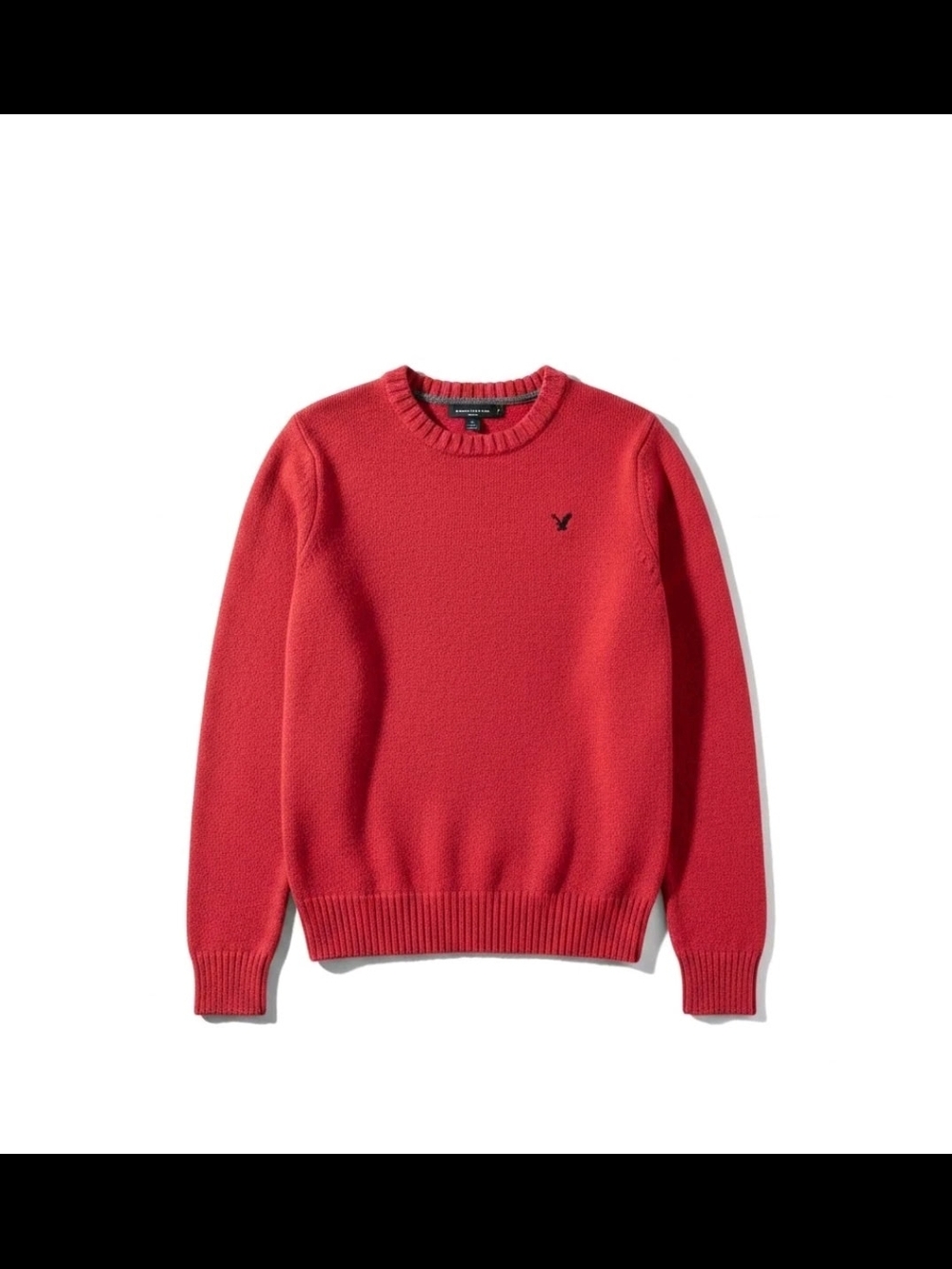 American Eagle Outfitters Coral-Red Crewneck Sweater - Men's